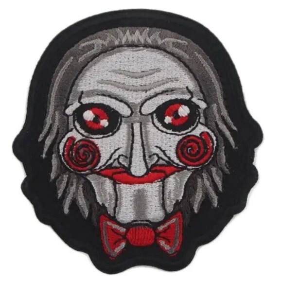 🔥 3” Horror Film Saw Billy the Puppet Face Jigsaw Sew/Iron-on Embroidered Patch - Picture 5 of 5